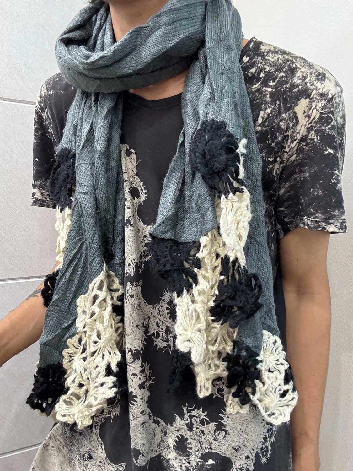 1. Y2K mood Navy Scarf 2.5 상품이미지5