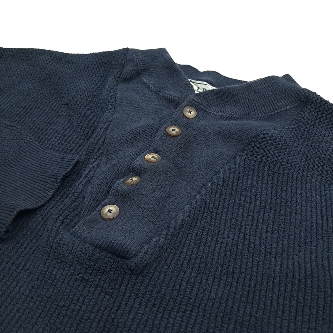 CN942 L 엘엘빈 USA 빈티지블랙 코튼 하이넥 오버핏 니트 스웨터 상품이미지5