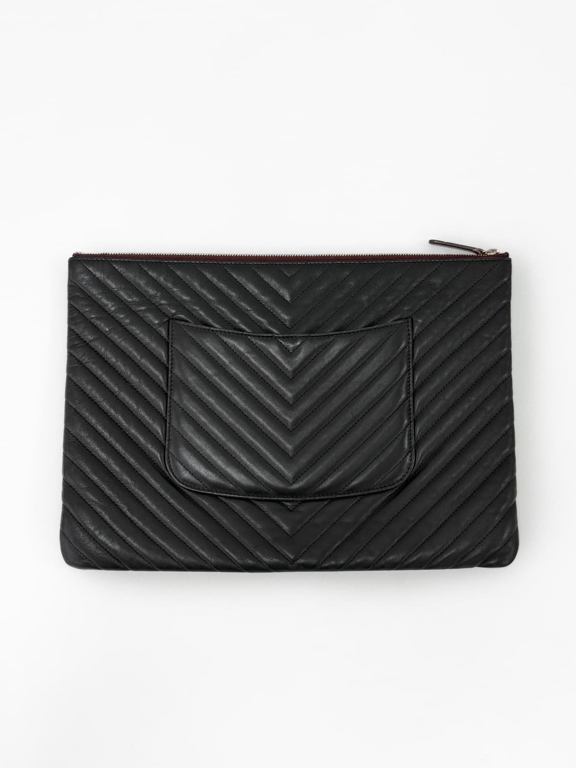 샤넬 쉐브론 퀼팅 클러치 라지 상품이미지3