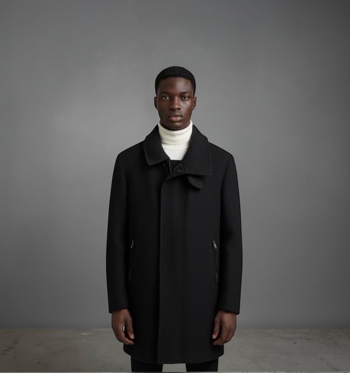 100/ 시스템옴므 캐시미어 블렌딩 시어링 패딩코트 상품이미지1