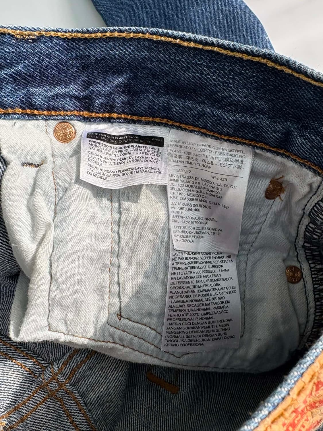 [34/32] 리바이스 501 오리지널 데님 팬츠 상품이미지3