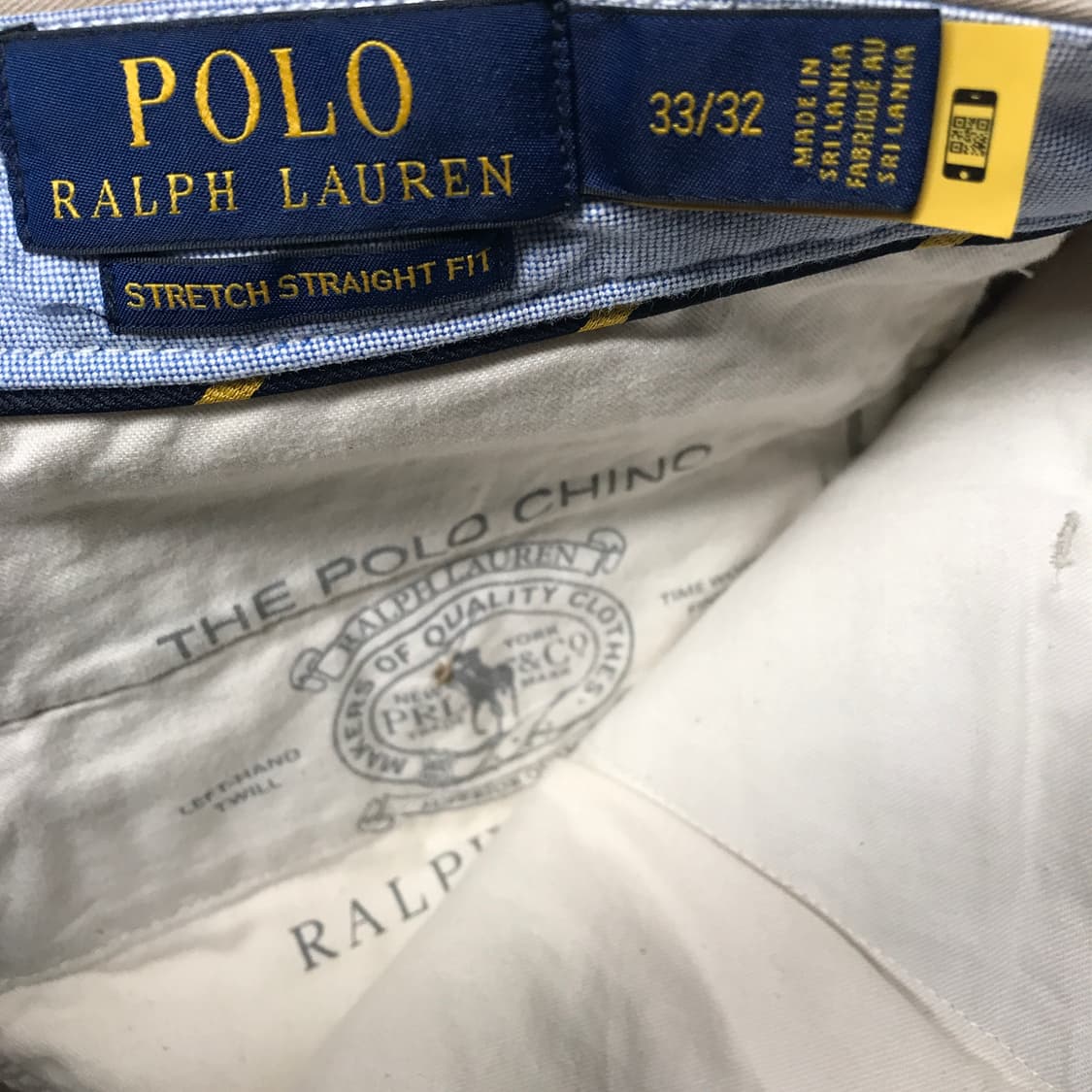 폴로 랄프로렌 QR 베이지 치노 팬츠 33/32 상품이미지6