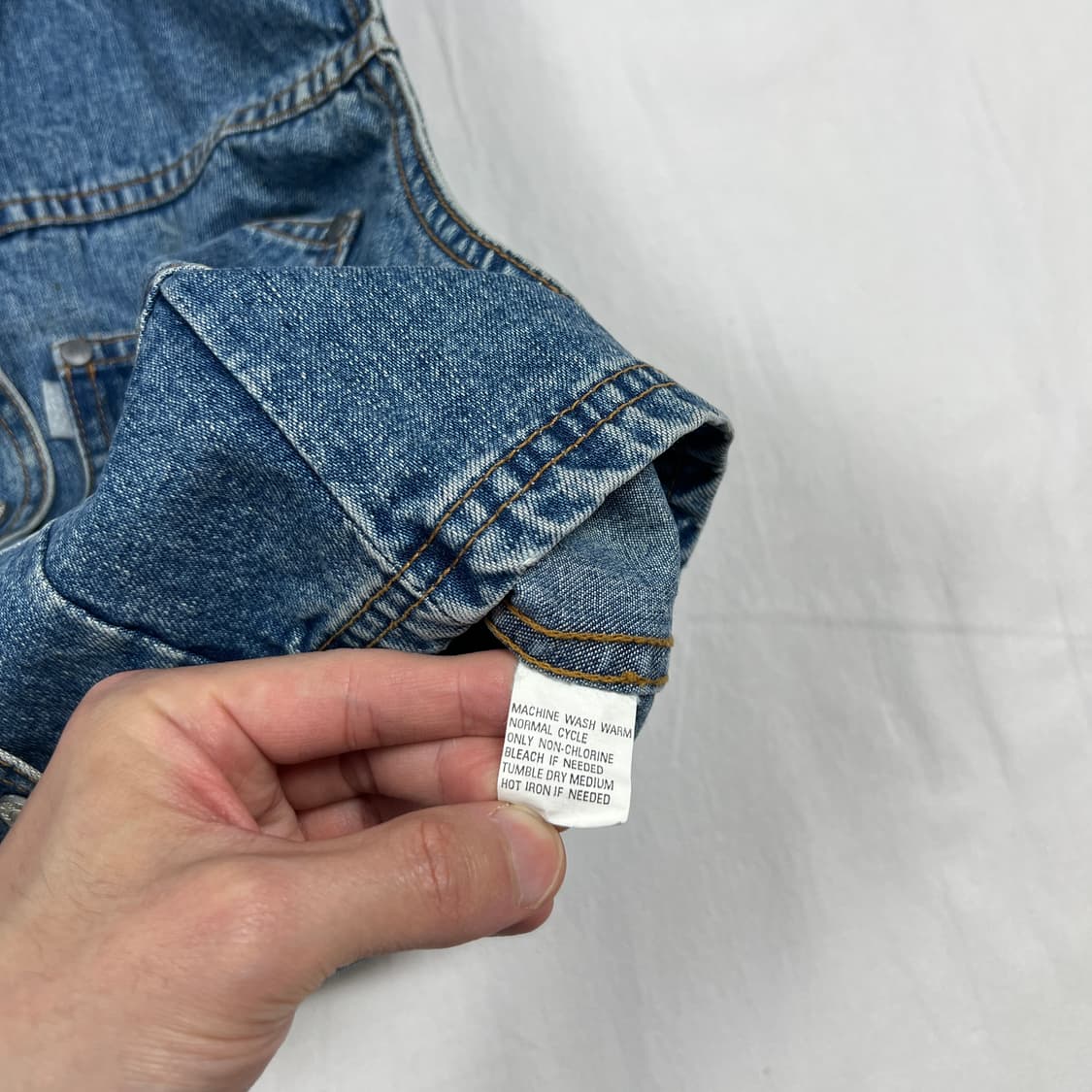 90‘s 리바이스 levis 실버탭 청데님 조끼 베스트 상품이미지9