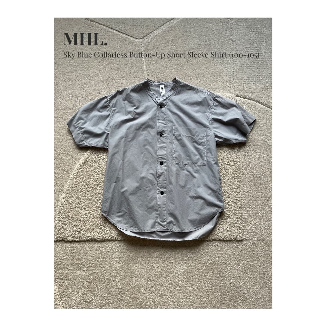 MHL. 블루 스카이 차이나카라 반소매 셔츠 (100-105) 상품이미지1