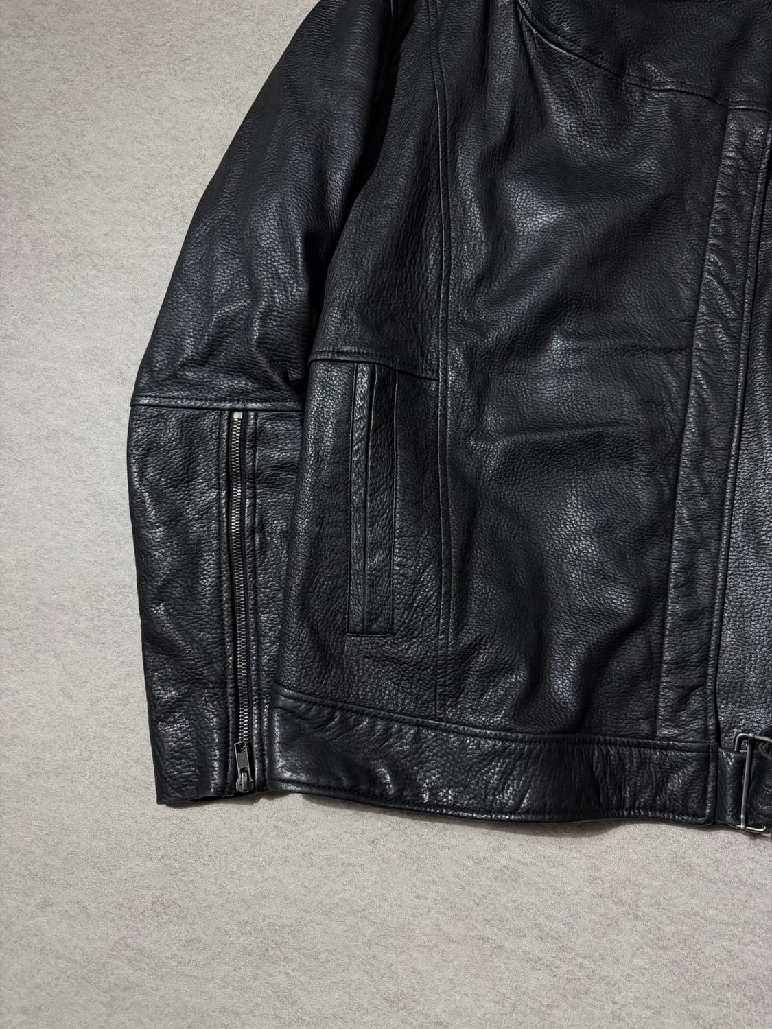 헬무트랭 비대칭 램스킨자켓 상품이미지7