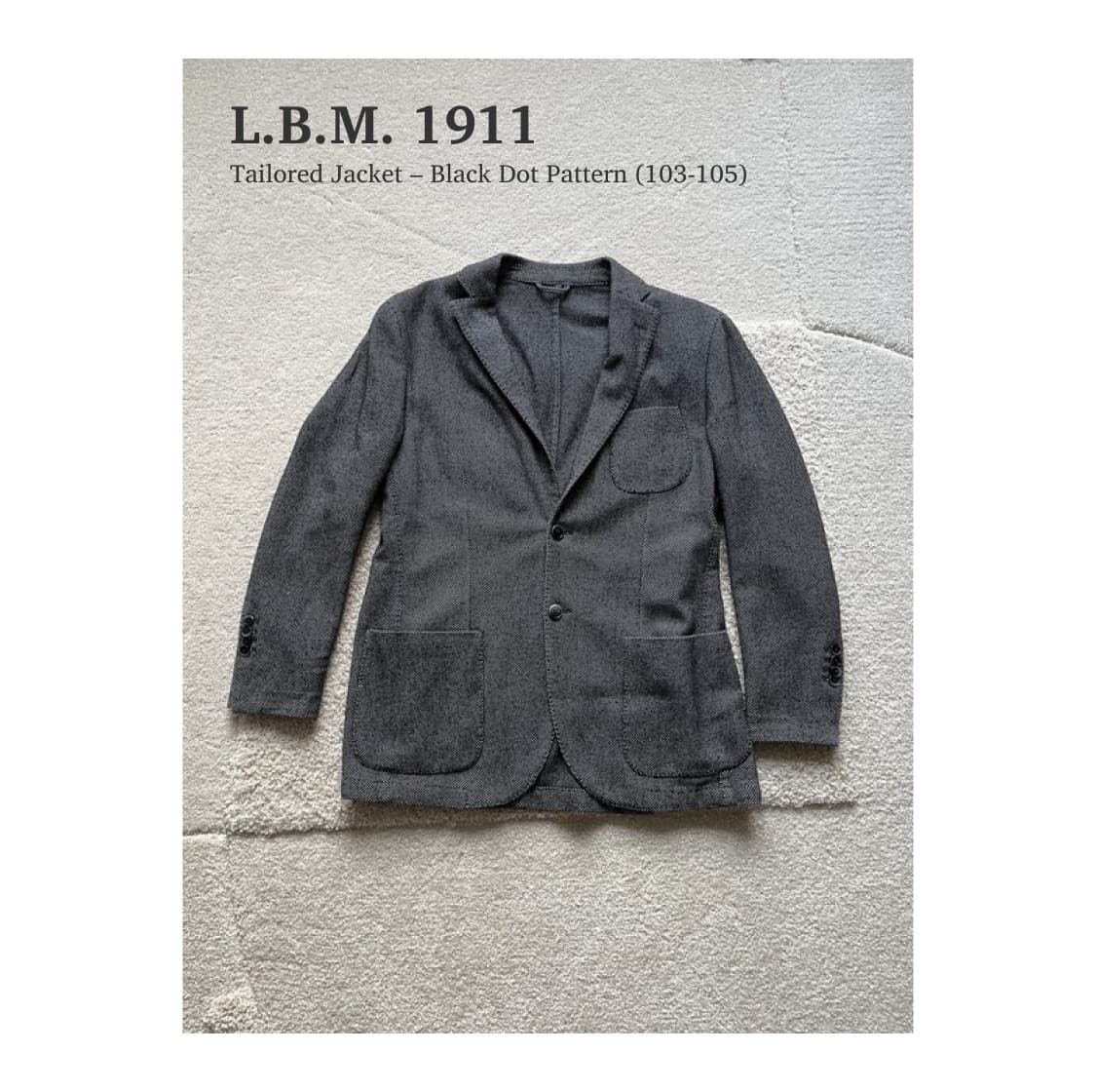 L.B.M. 1911 테일러드 블랙 도트 울 자켓 (103-105) 상품이미지1
