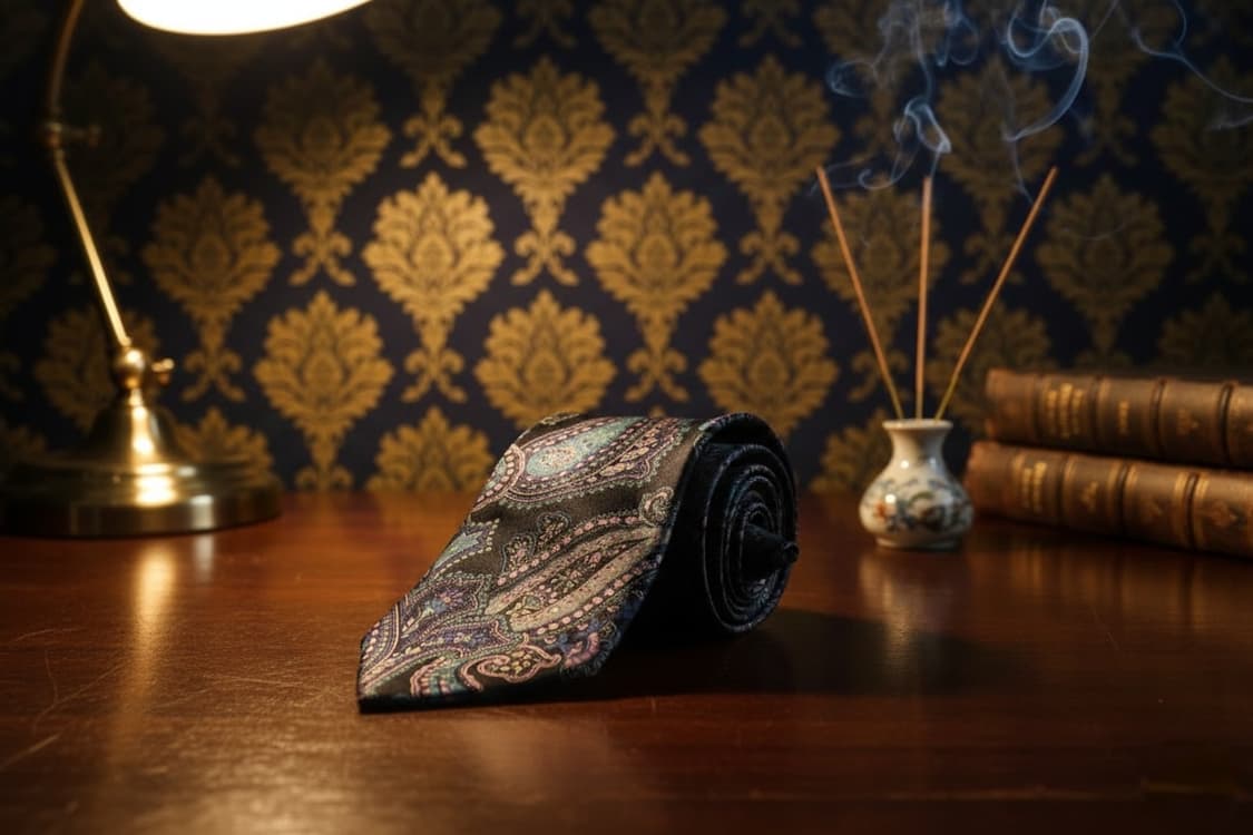 [GIVENCHY] 지방시 젠틀맨 실크 100% 페이즐리 넥타이 상품이미지3