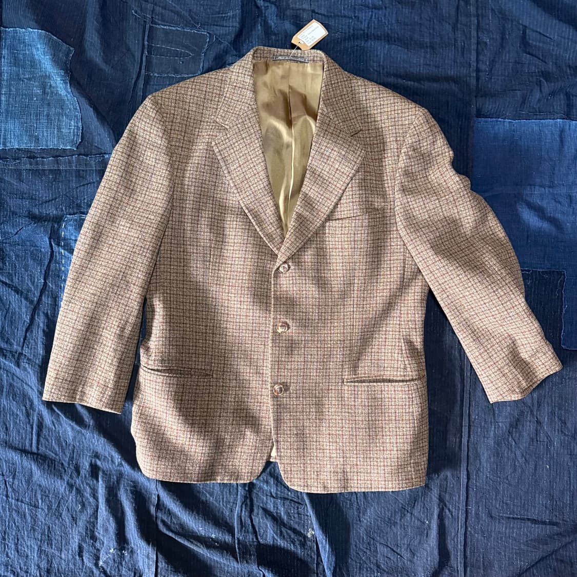 80‘s 에르메네질도 제냐 체크패턴 울 자켓 100-105 상품이미지1