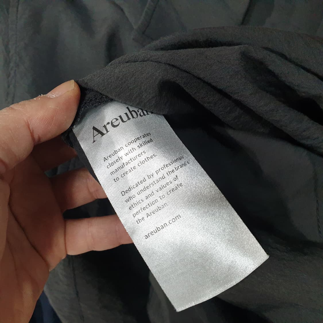 아르반 투포켓 오픈카라 셔츠 L (차콜) 상품이미지5