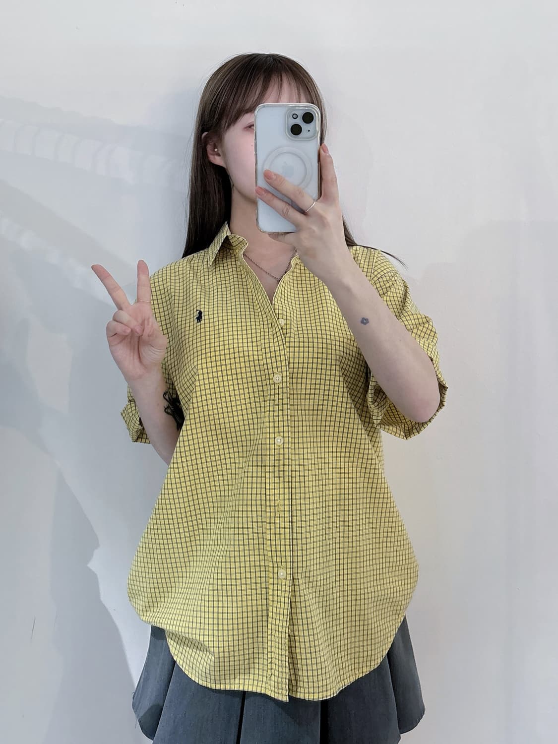 폴로랄프로렌 네이비포니 체크 반팔 셔츠 상품이미지2