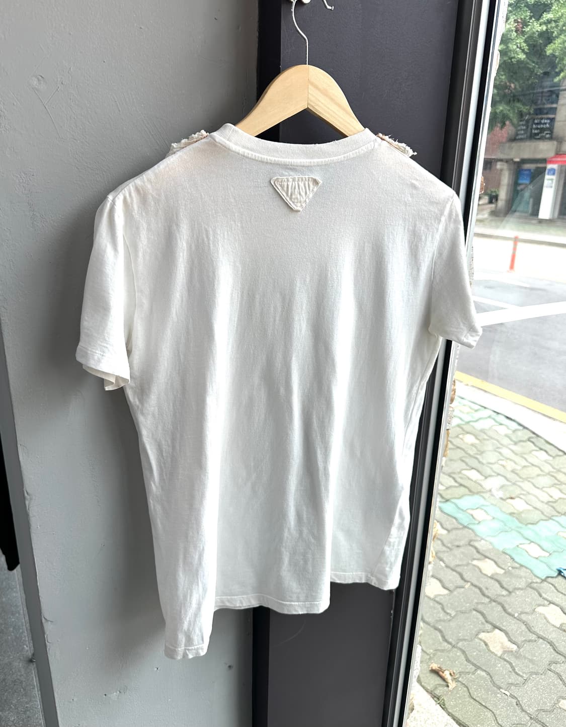 S/ 프라다 비즈 백로고 라운드 반팔 상품이미지6