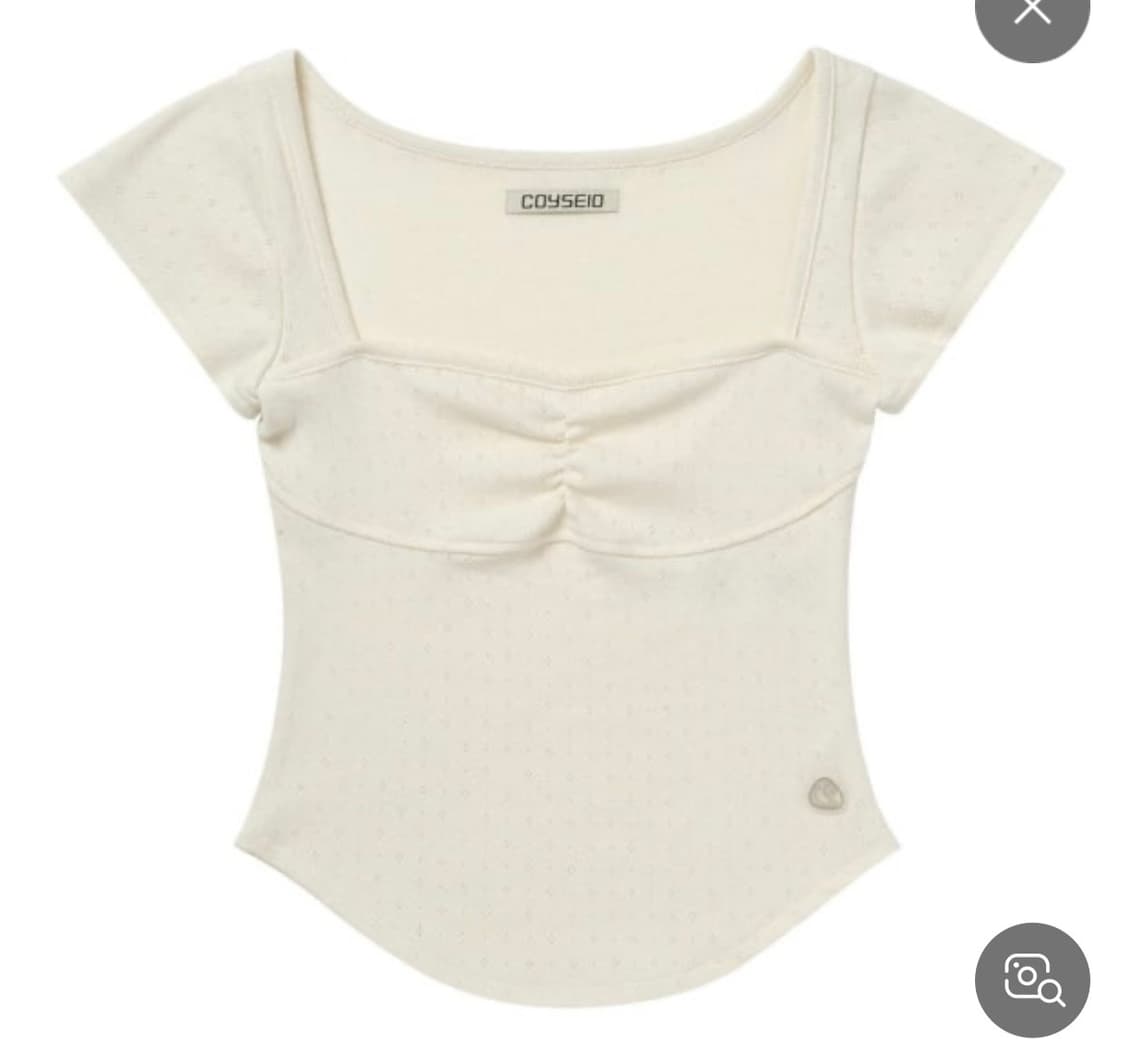 코이세이오 펀칭 셔링 탑 아이보리 상품이미지1