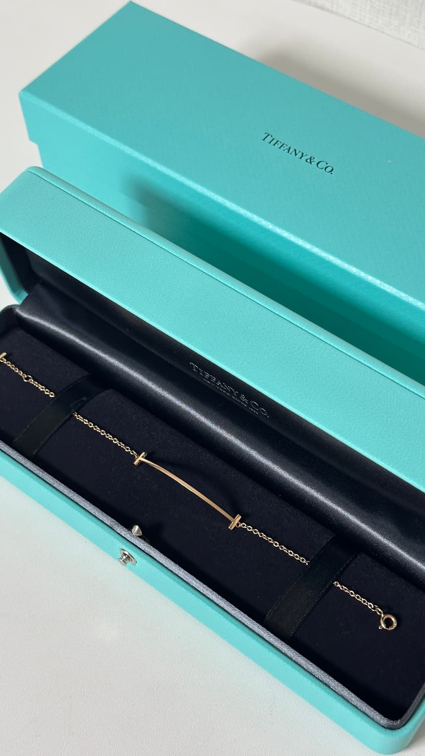 💎티파니앤코 T 스마일 스몰 브레이슬릿 (로즈골드 / M) 팔찌 상품이미지8