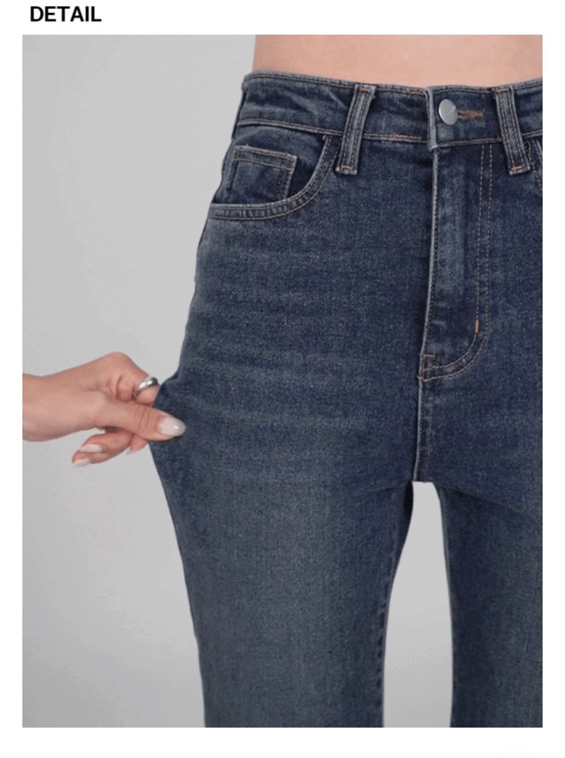 블랙업 부츠컷 데님 S 롱기장 상품이미지3