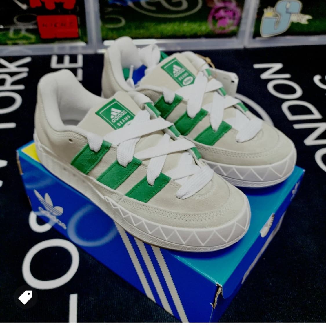 새상품 미개봉 아디다스 x 보데가 x 빔즈 아디매틱 오프 화이트 그린  상품이미지3