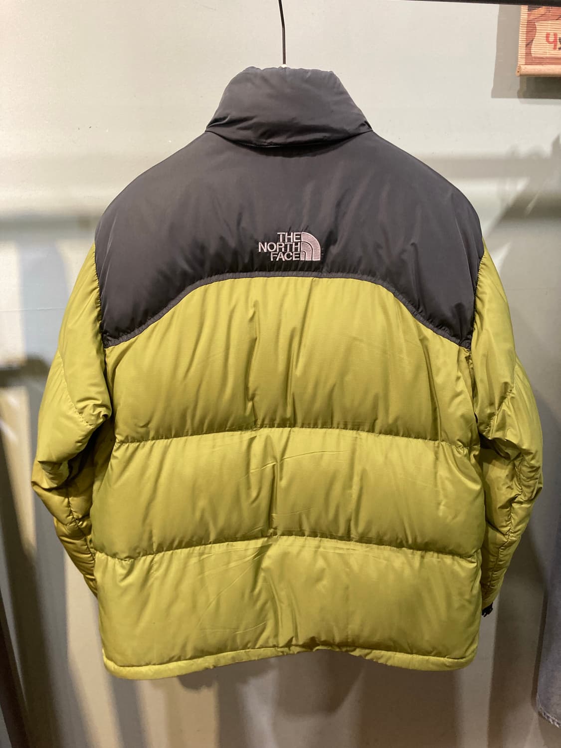 노스페이스 제팬라인 센터로고 눕시 연두/그레이 M 상품이미지1