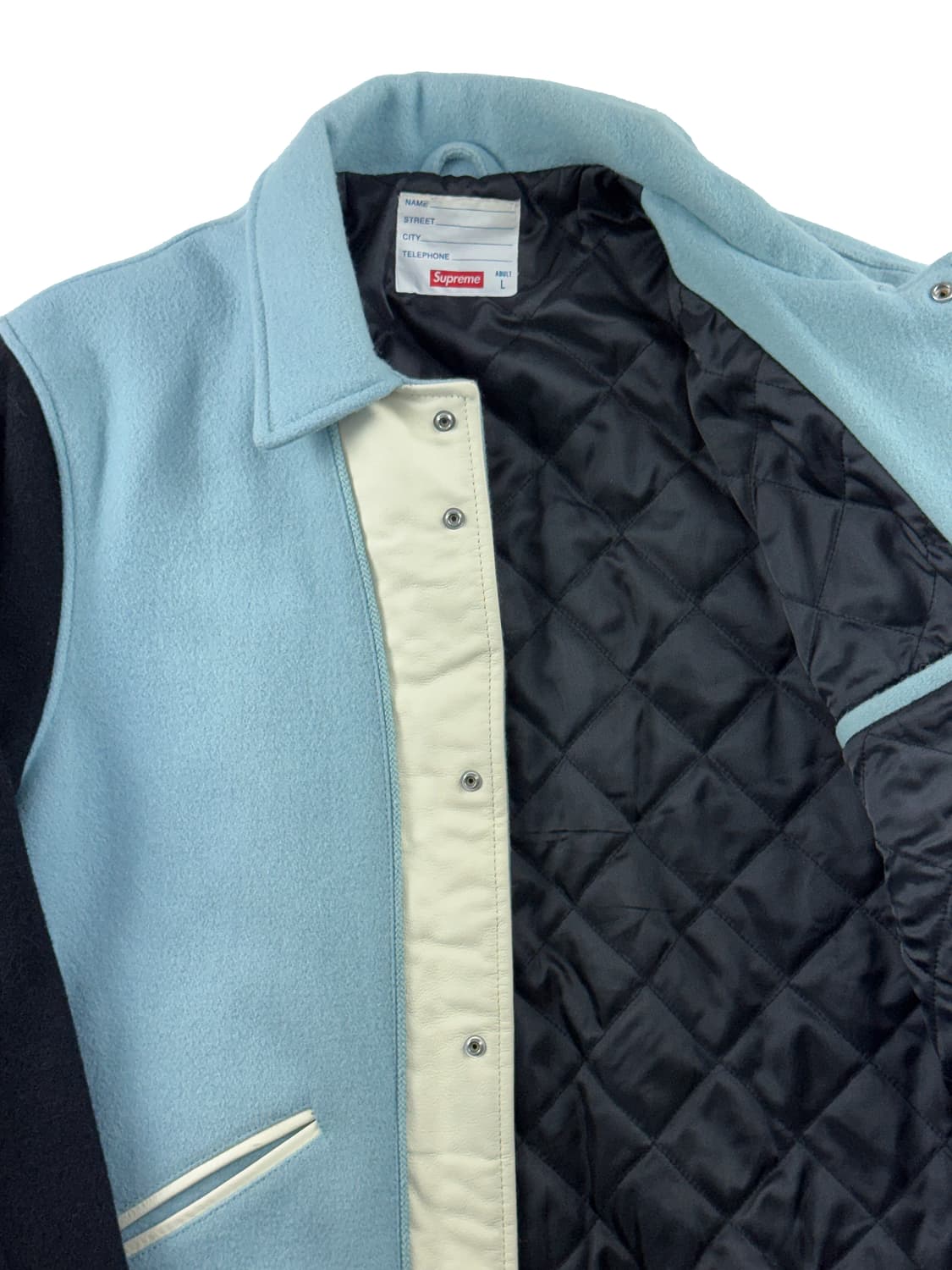 슈프림 캡틴 바시티 재킷 스카이 블루 상품이미지4