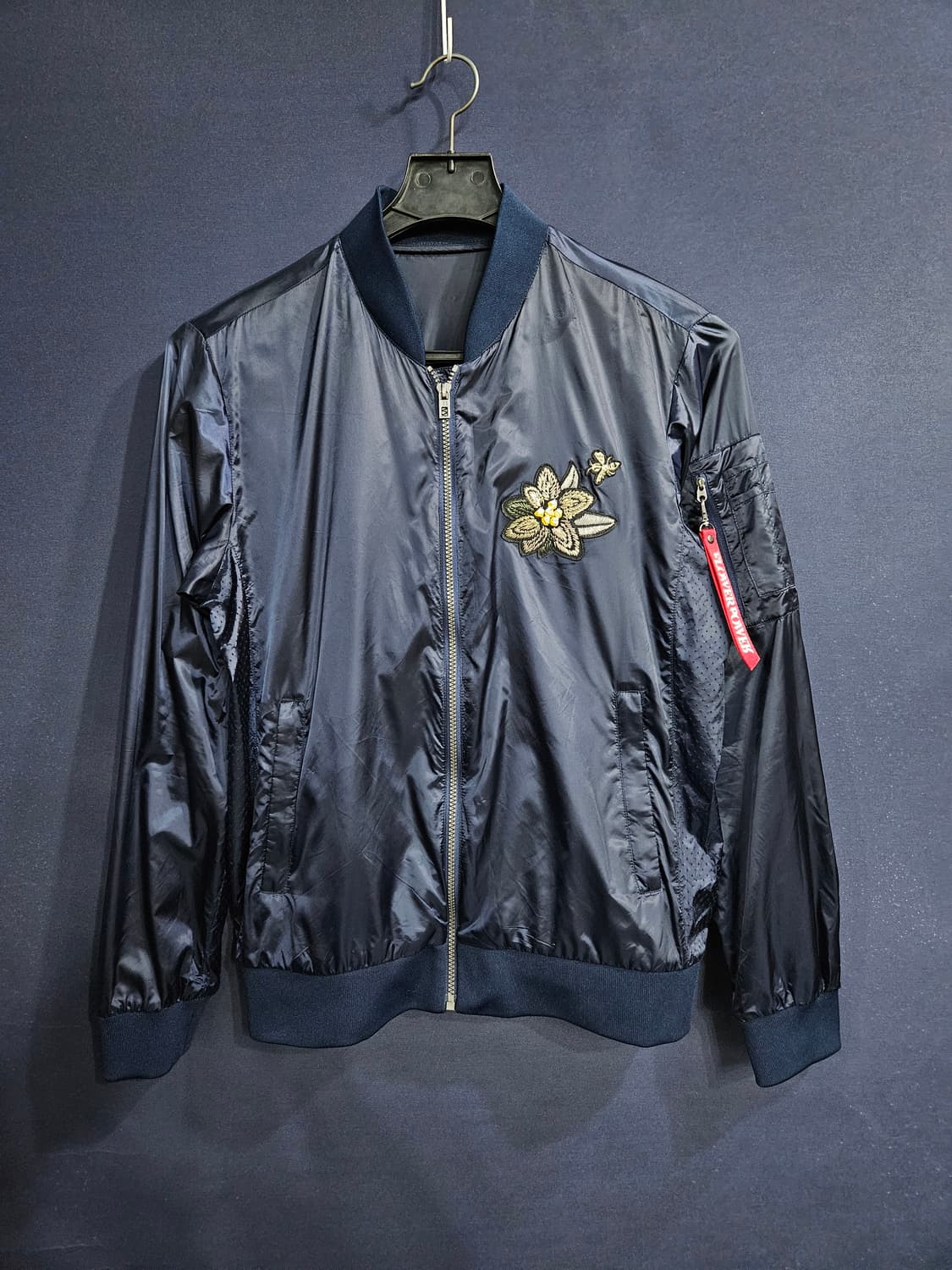 코오롱스포츠 유광 네이비 남성 100 바람막이 항공점퍼  상품이미지1