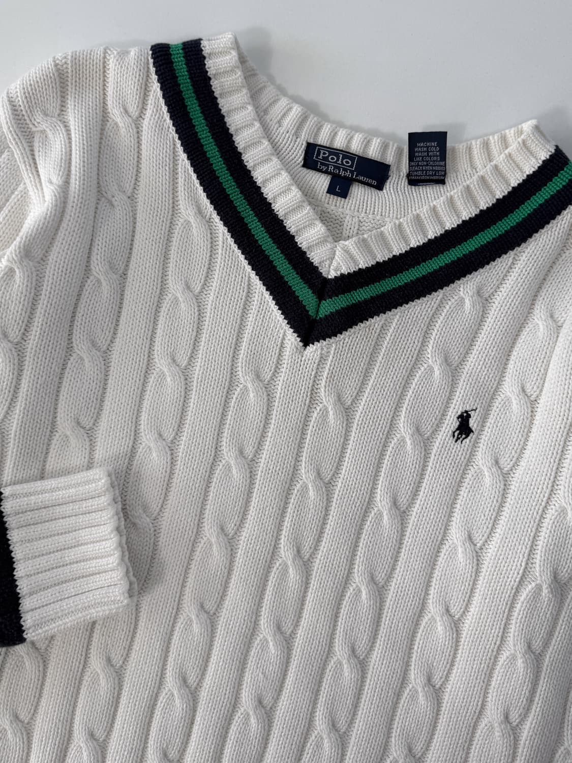 폴로 랄프로렌 00‘s 화이트 크리켓 코튼 니트 상품이미지3