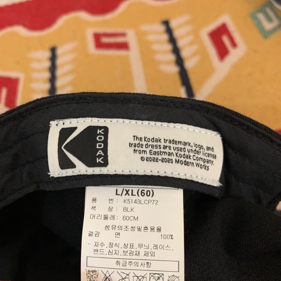 L XL KODAK 코닥어패럴 스퀘어 로고 릴렉스핏 볼캡 모자 상품이미지5