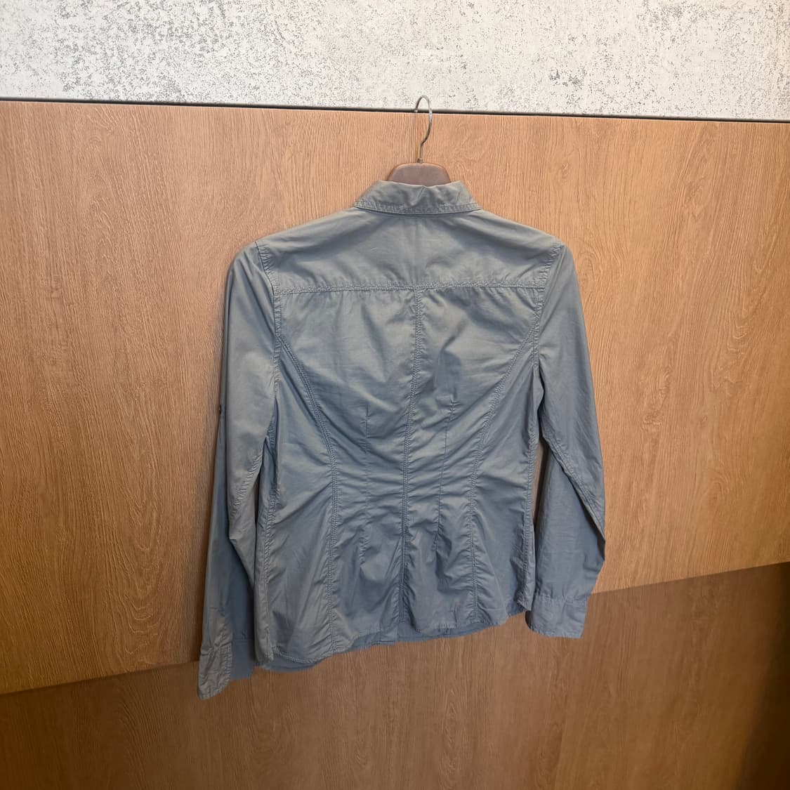 캘빈 클라인 롱슬리브 밀리터리 셔츠 견장 더블 포켓 디테일 그레이 상품이미지2