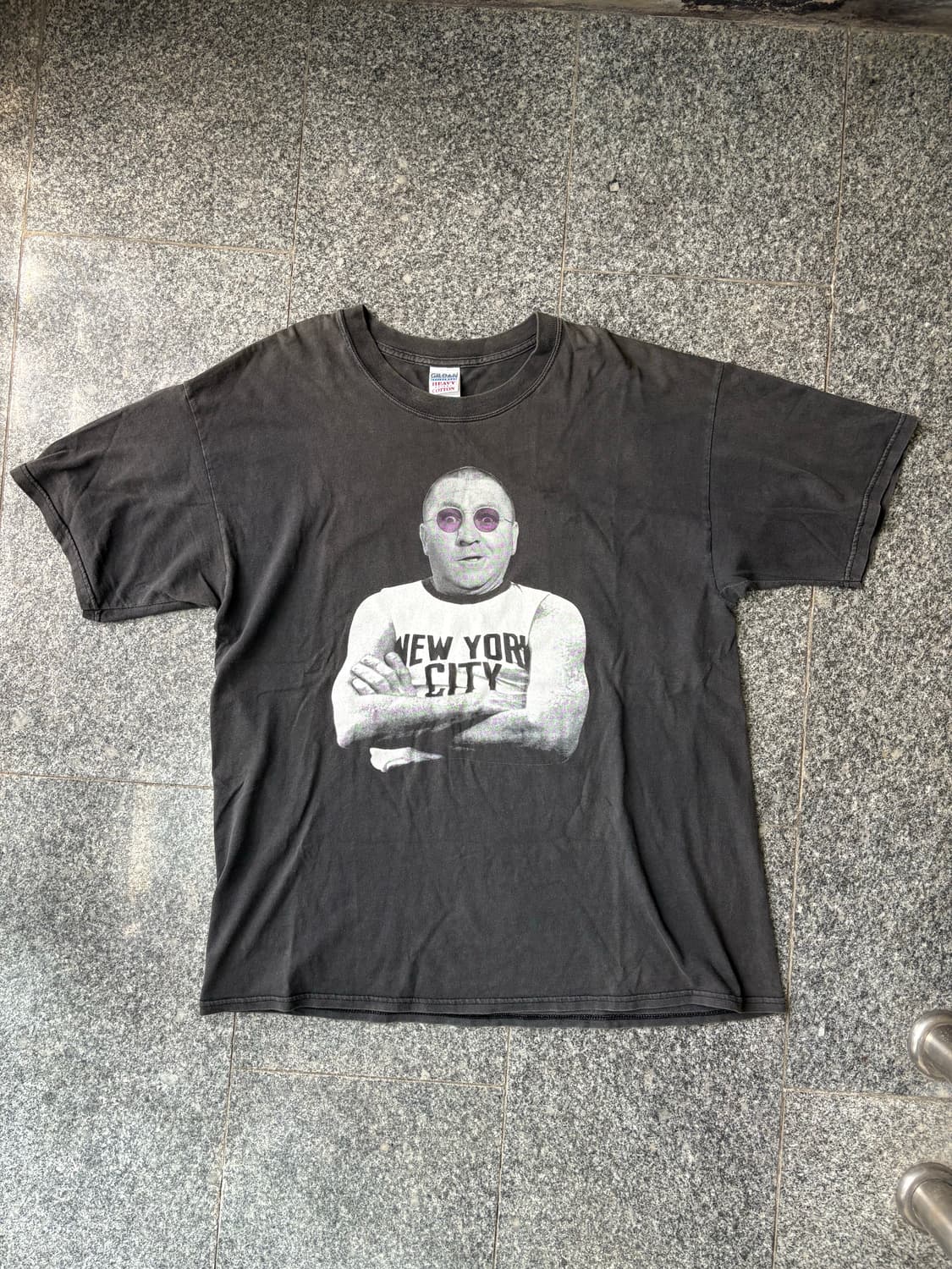 빈티지 NEW YORK CITY 컬리하워드 존레논 패러디 티셔츠 상품이미지1