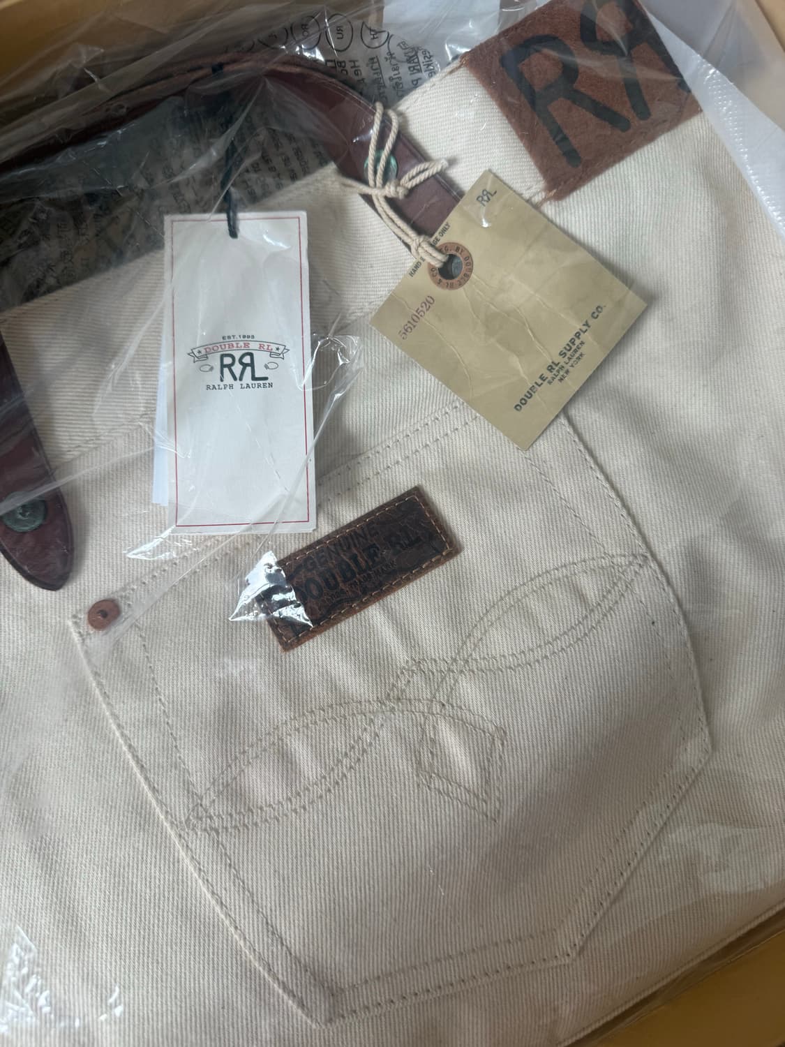 rrl 레더 드림 트윌 토트 백 상품이미지3