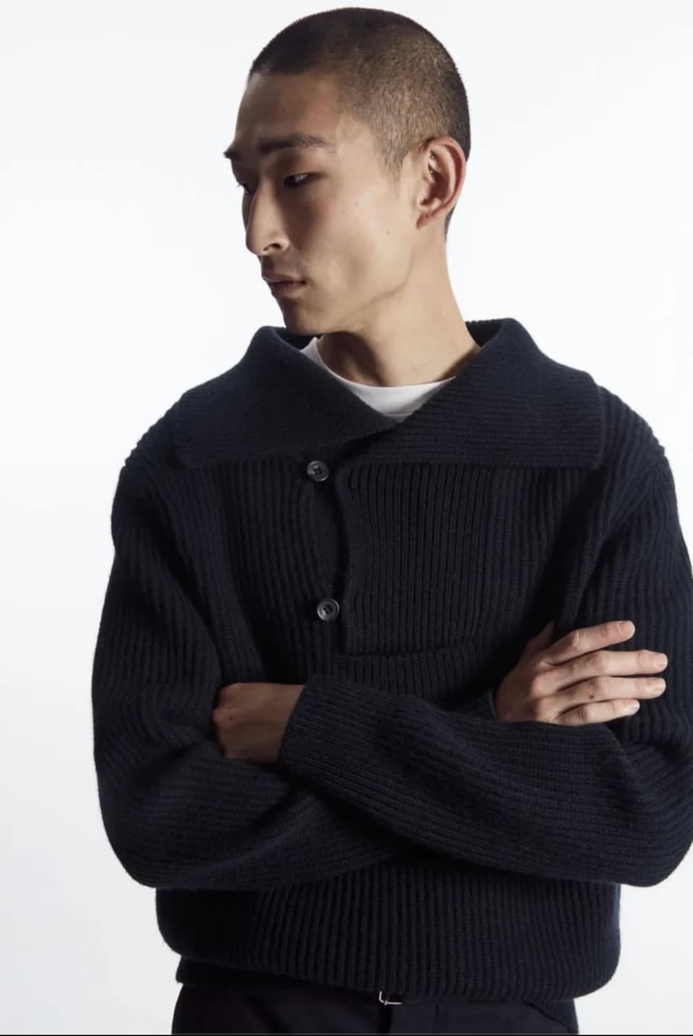 cos 스프레드 칼라 울 니트 상품이미지2