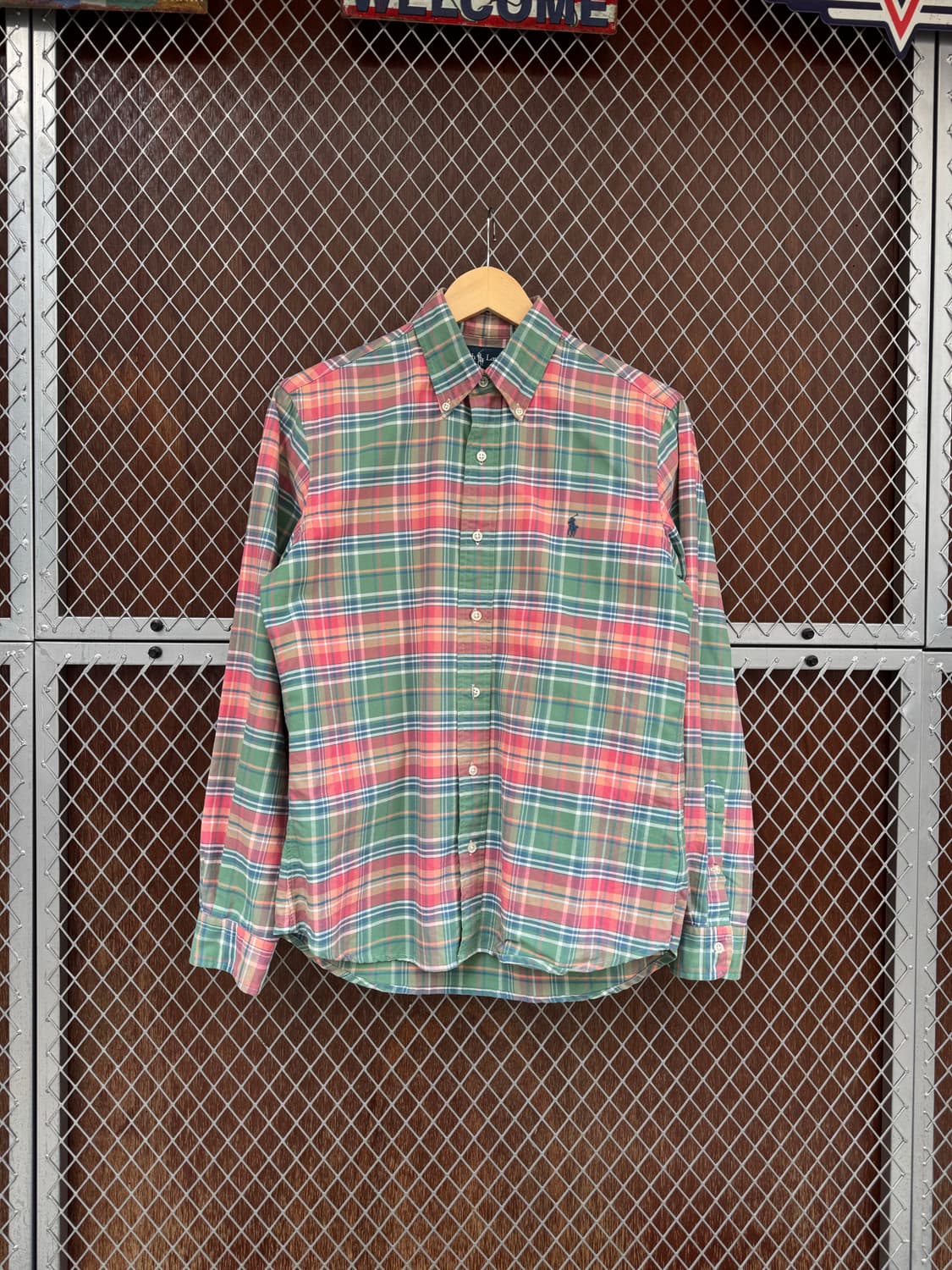 폴로 랄프로렌 체크 커스텀핏 코튼 셔츠 빈티지 난방 셔츠 S 상품이미지1