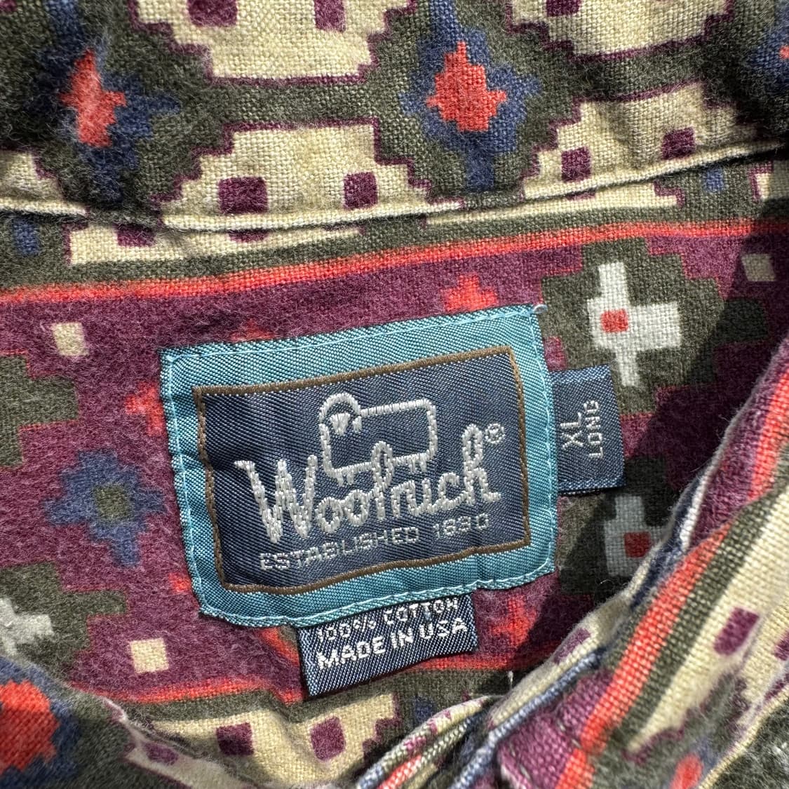 [XL~XXL] 90s Woolrich 울리치 아즈텍패턴 플란넬 셔츠 상품이미지6