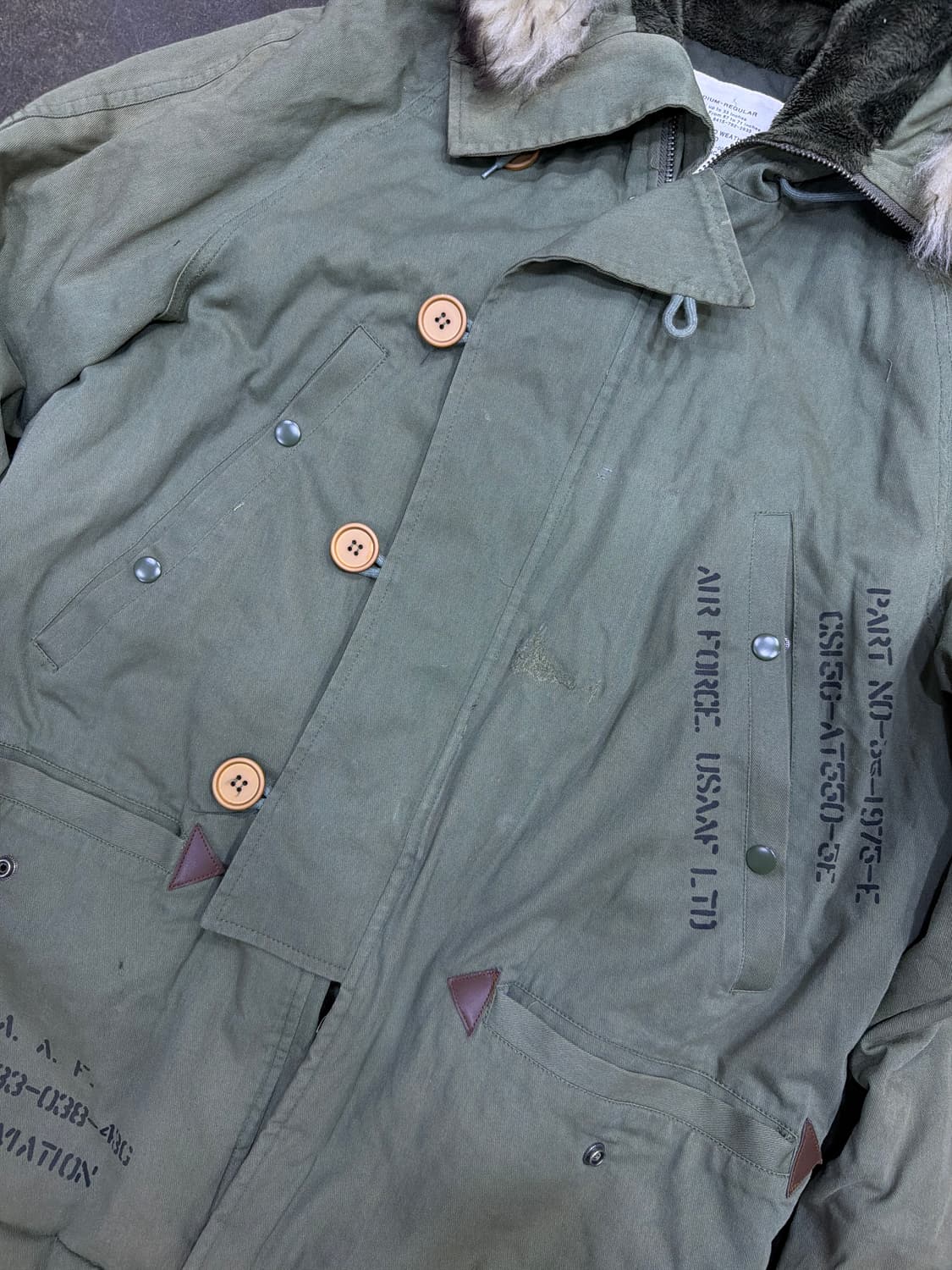 아스페시 N3B 파카 야상 점퍼 자켓 M 레귤러 상품이미지4