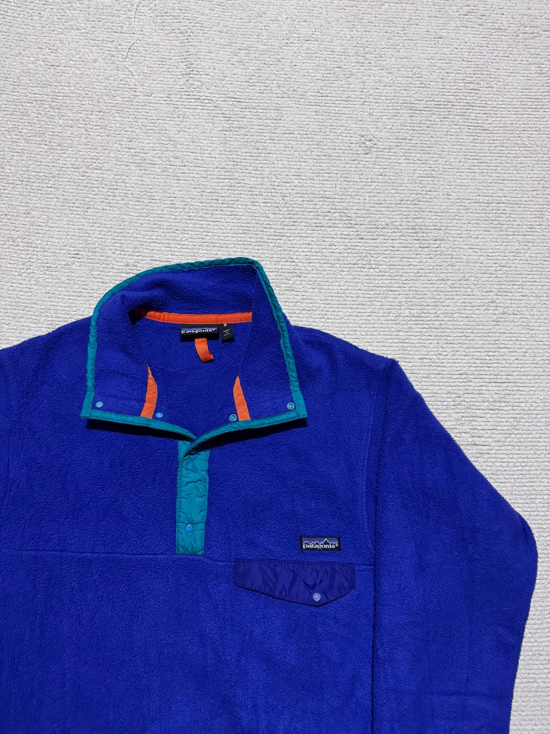 90s USA 파타고니아 신칠라 스냅티 블루퍼플 S 상품이미지2