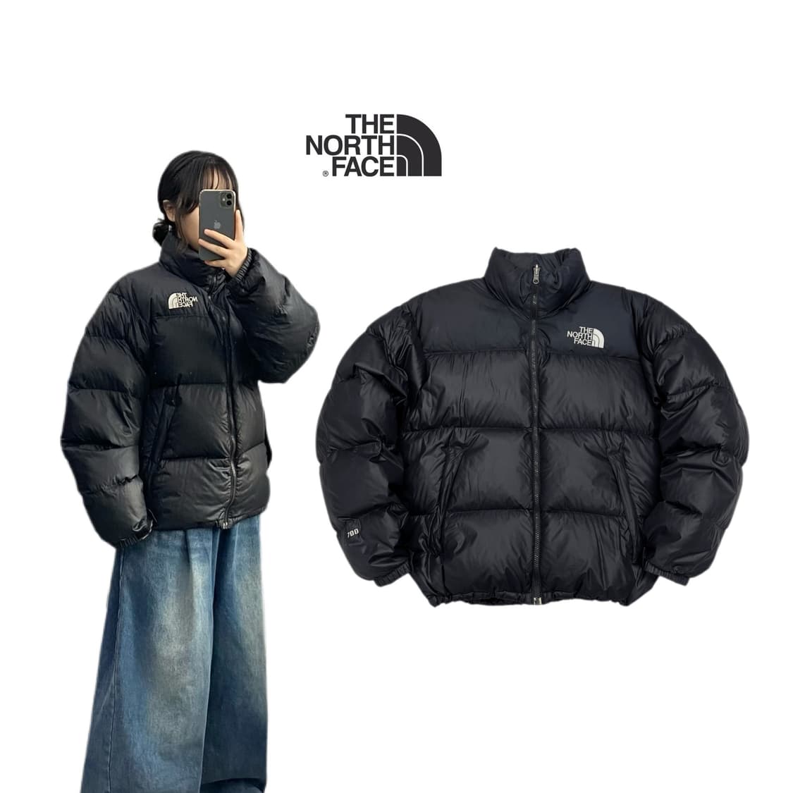노스페이스 700 눕시 구스다운 푸퍼 패딩 블랙 상품이미지1