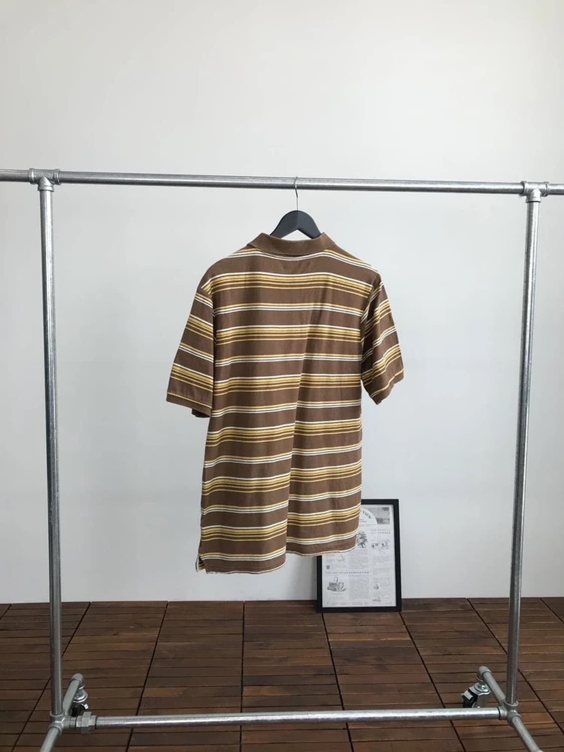 Vans Brown Stripe Polo Shirt 상품이미지4