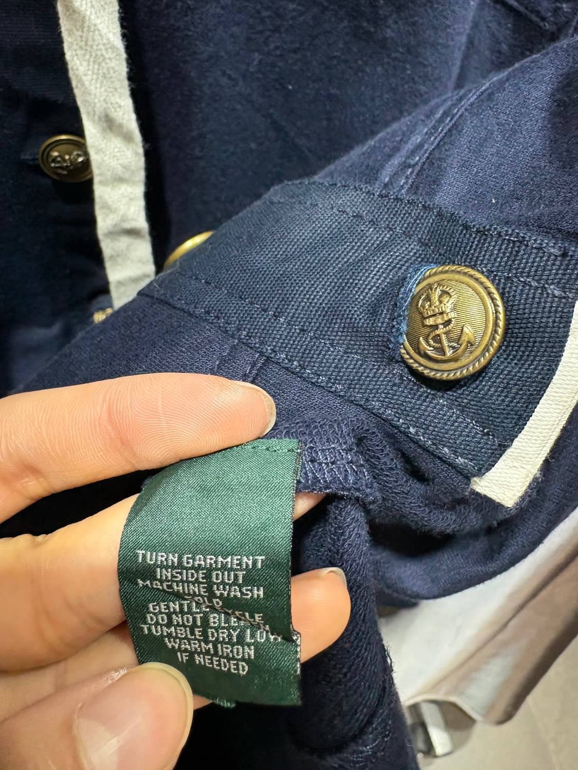 L 폴로랄플로렌 LRL 각인 버튼 스트라이프 후드 자켓 상품이미지6