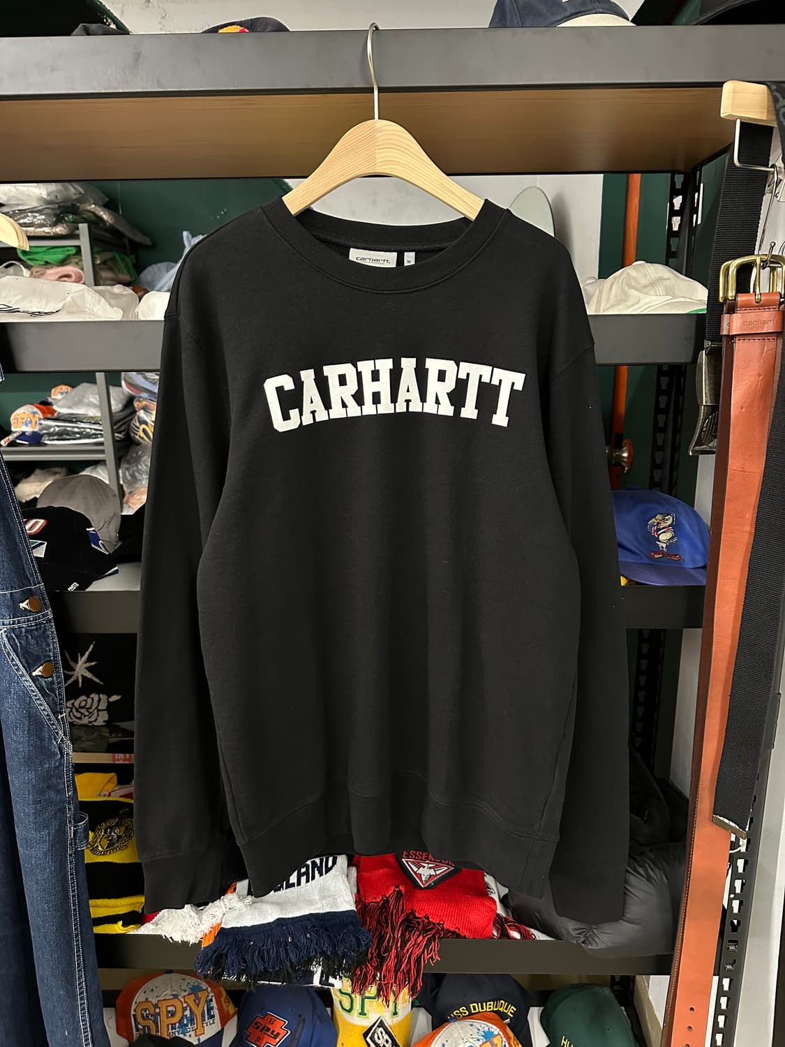 칼하트 WIP 블랙 프린팅 맨투맨 M 상품이미지2