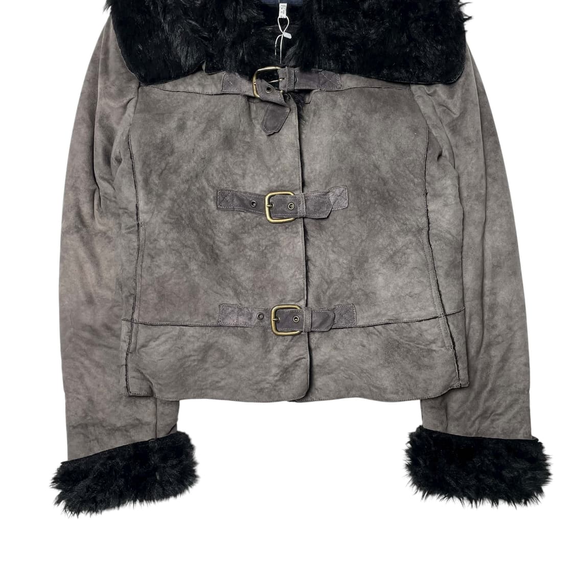 Armani jeans 페이크 레더 퍼 자켓 (italy made) 상품이미지3