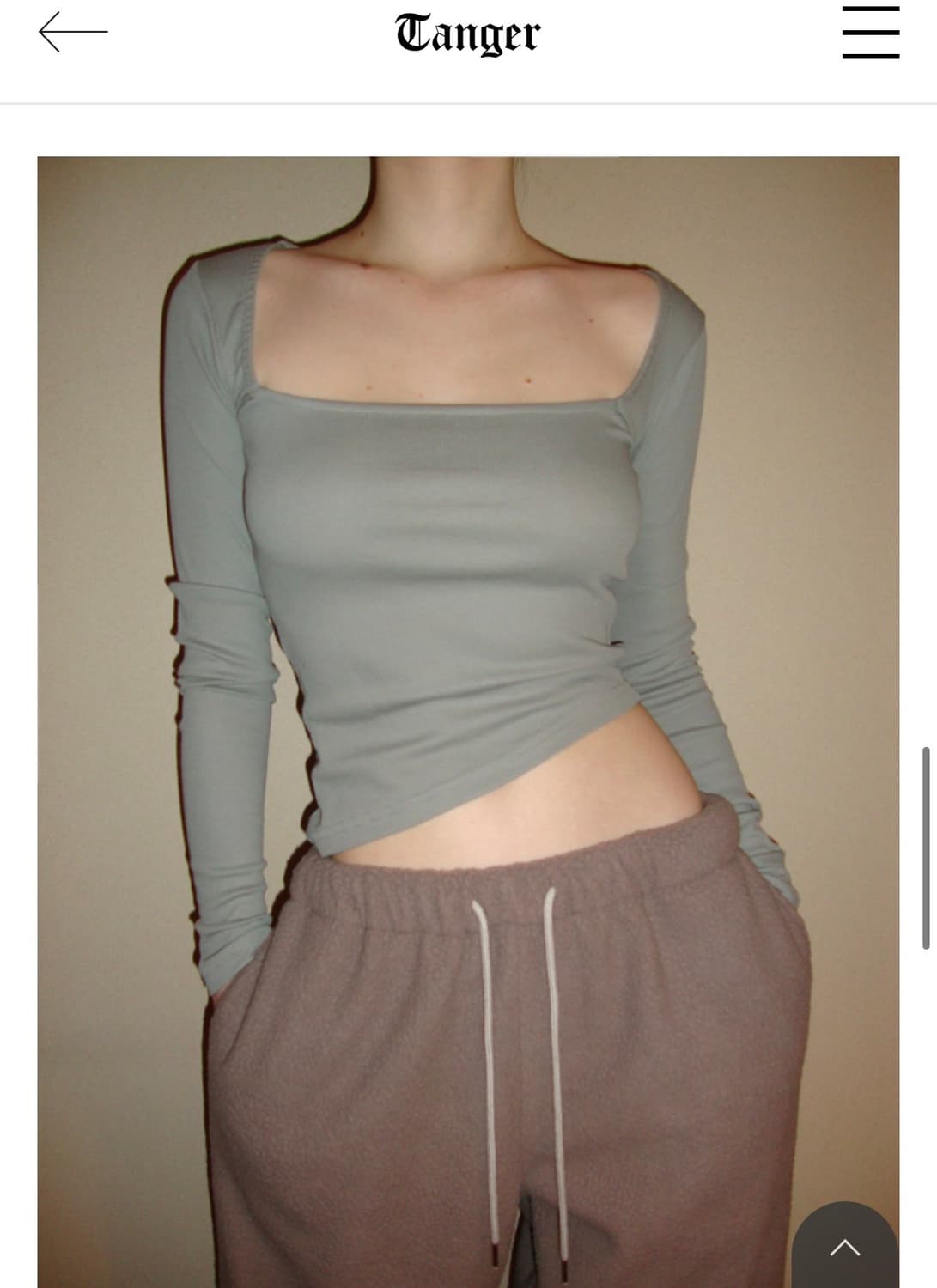 Tanger 긴팔 슬림핏 티셔츠 카키그레이 상품이미지2