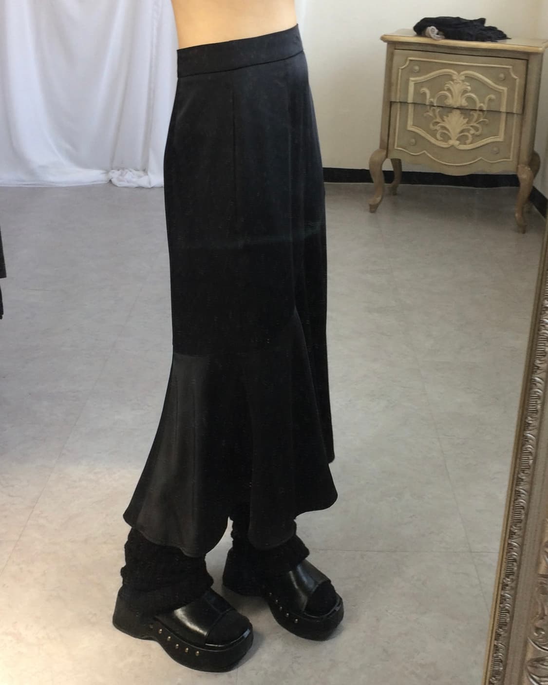 Glossy long skirt 상품이미지7