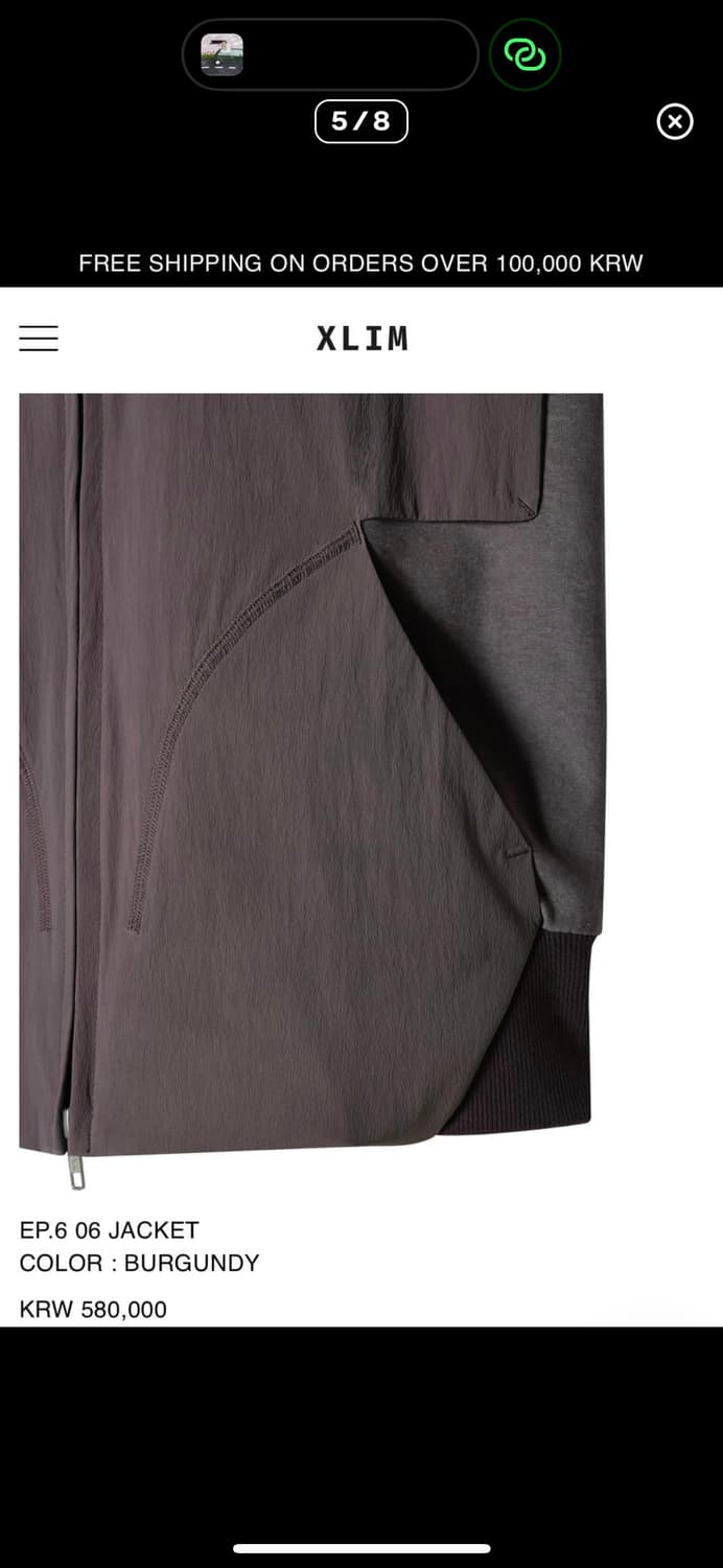 XLIM EP.6 06 JACKET BURGUNDY 상품이미지5