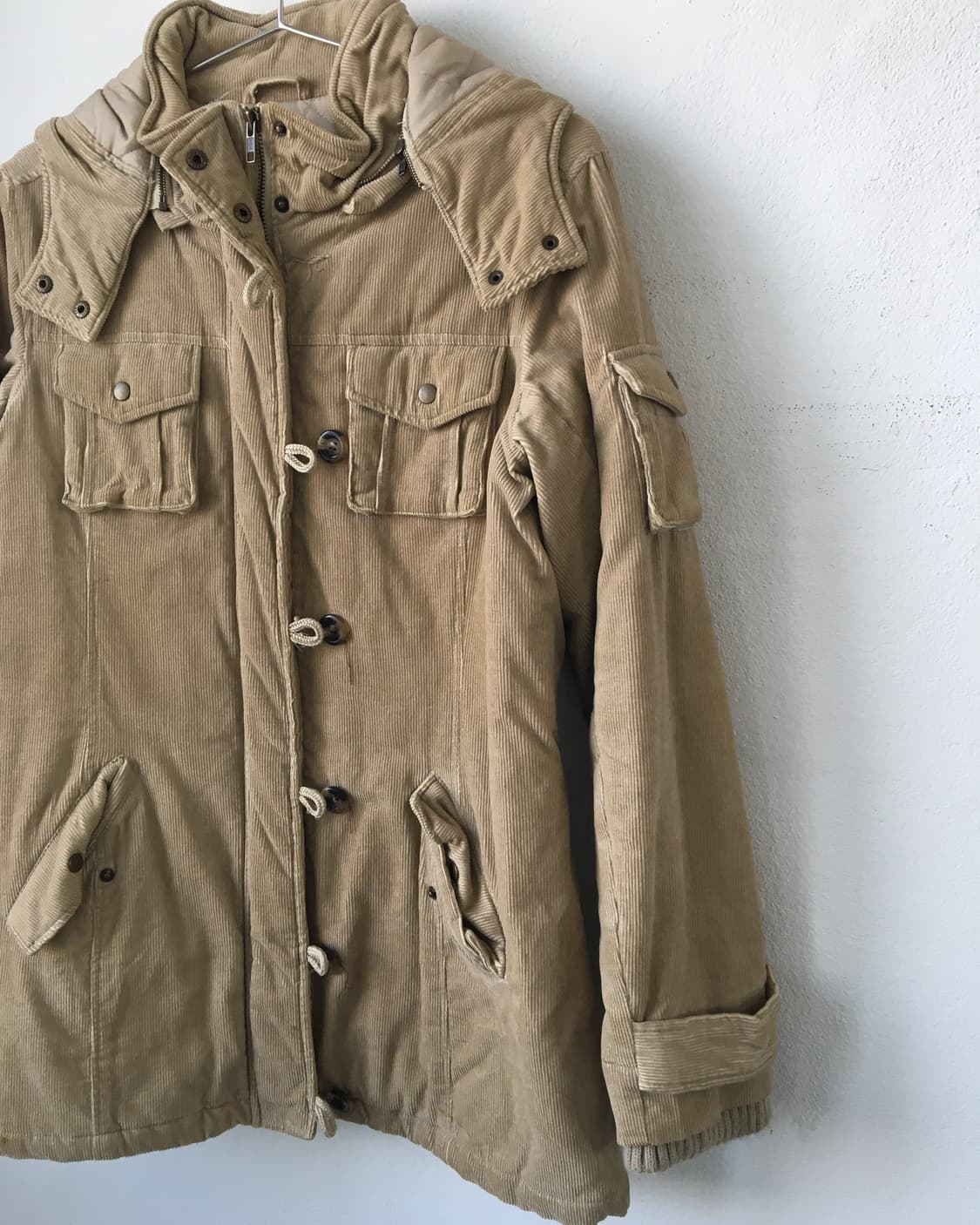 High neck corduroy hood jacket 상품이미지6