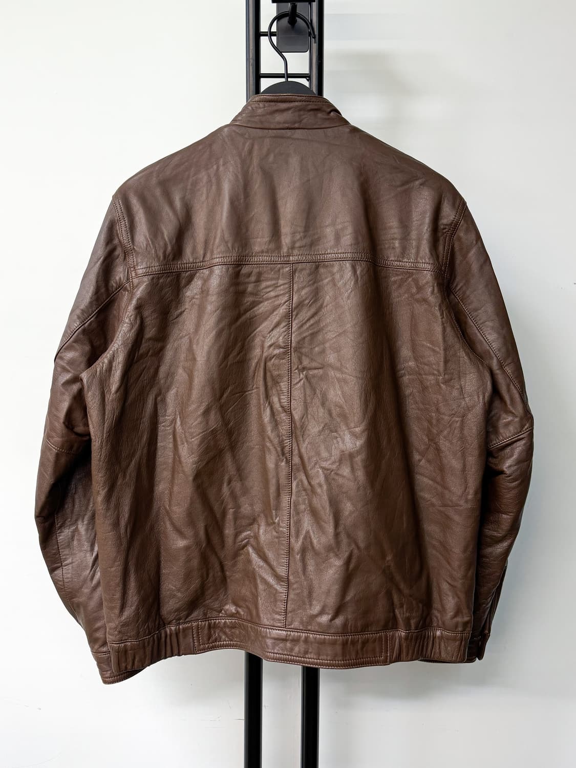 빈티지 90s 카우 레더 패널 자켓 상품이미지3