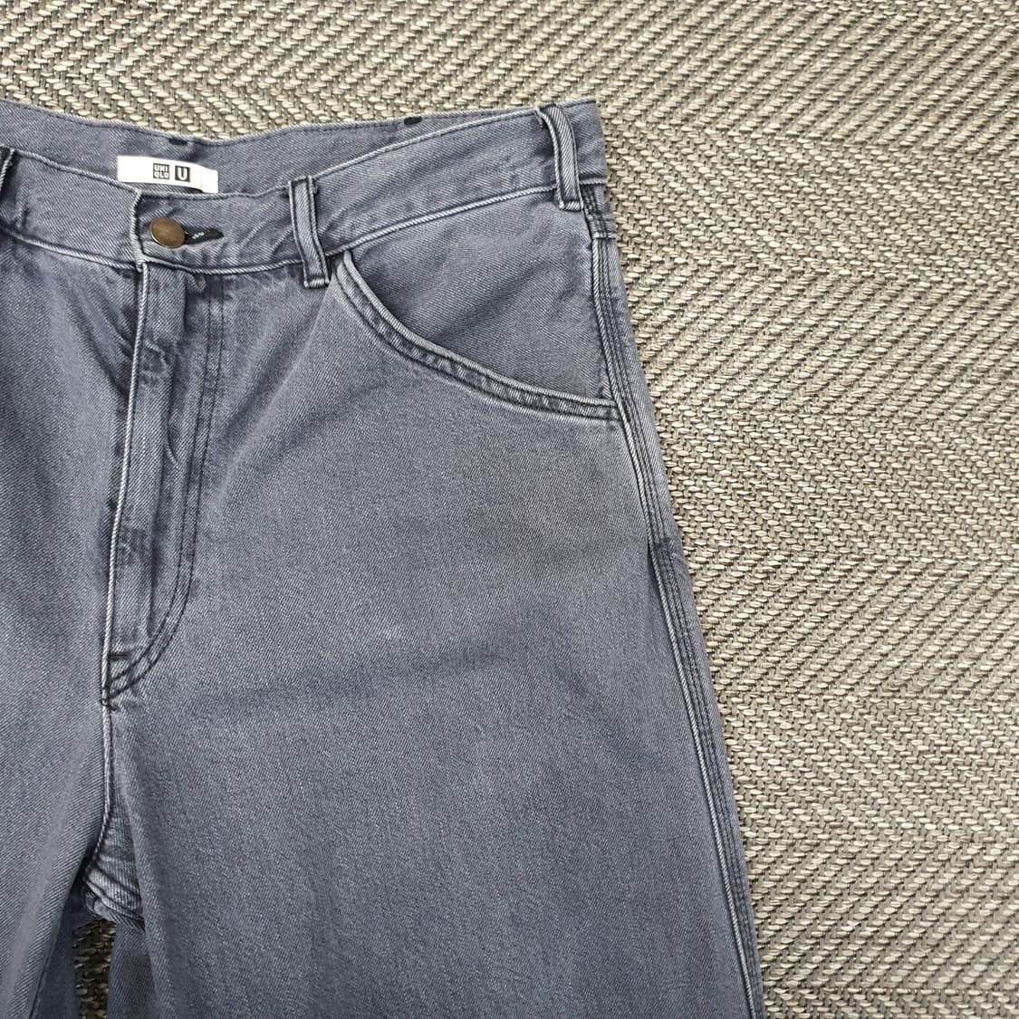 유니클로 와이드 데님 청바지 남자34 상품이미지4