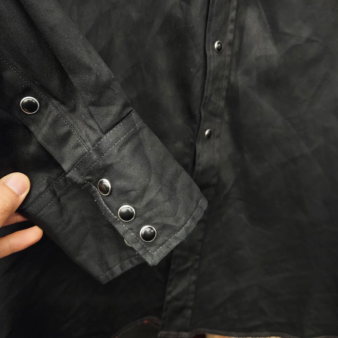 90s 랭글러 코튼트윌 웨스턴 워크셔츠 펄버튼 스냅  N1124 상품이미지4