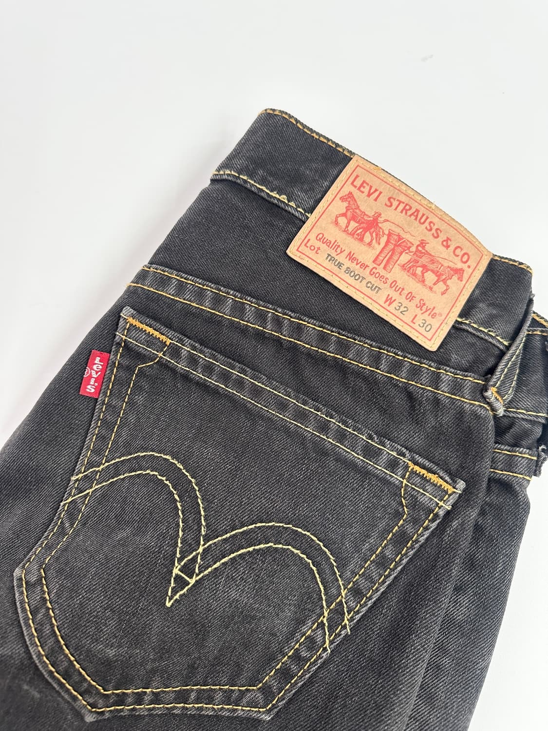 Levi’s type 1 shorts 리바이스 흑청 반바지 32x30 상품이미지4