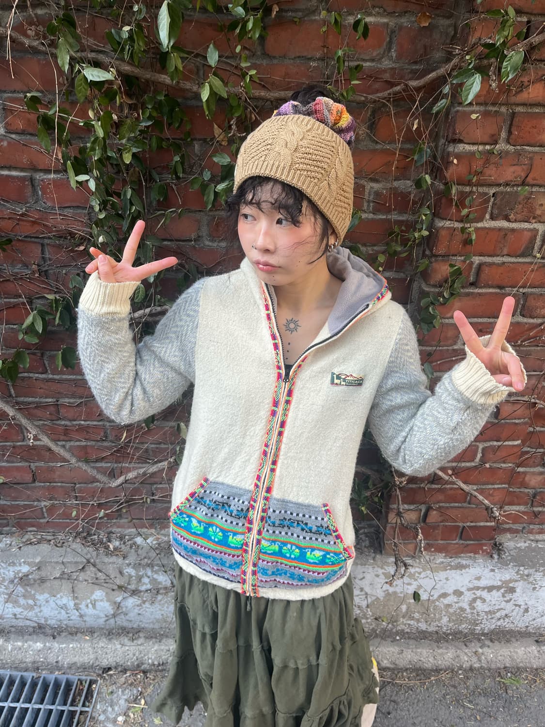 티티카카 울 플리스 후드집업 상품이미지3