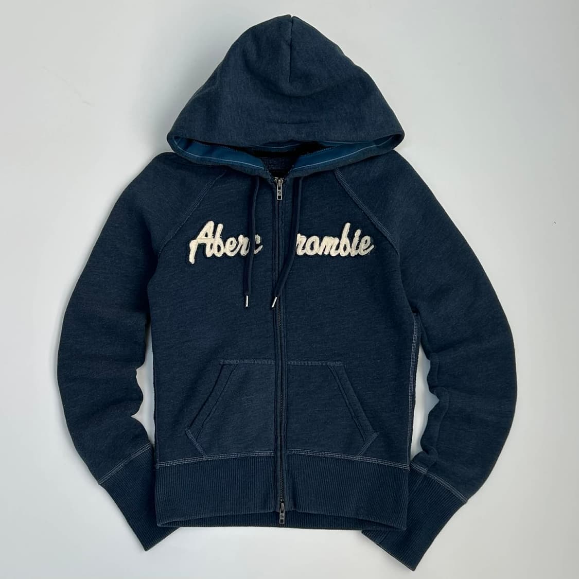 아베크롬비 y2k 대대장 작사 네이비 걸즈 후드집업 희귀져지(M) 상품이미지5