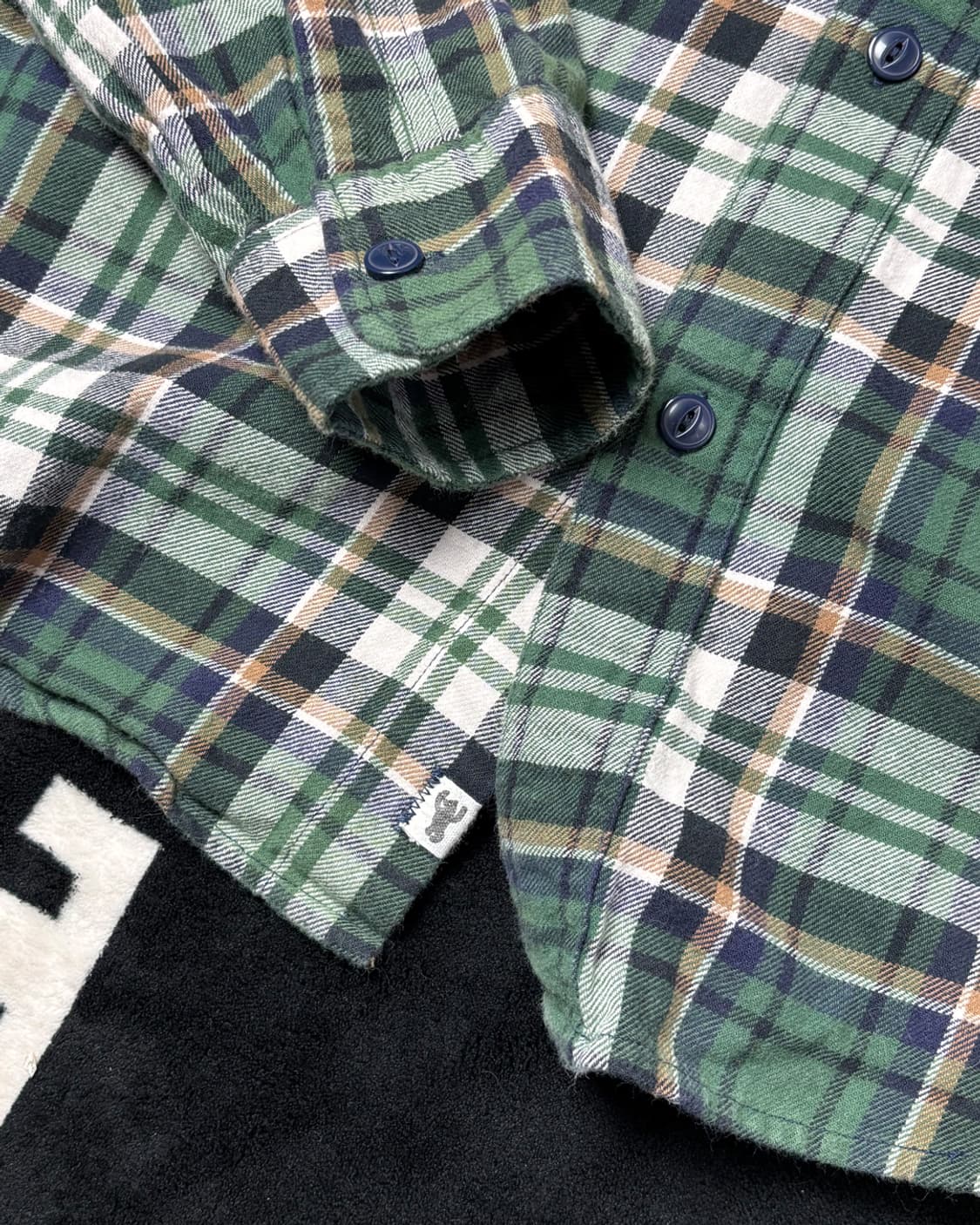 일본빈티지 COEN 그린 체커 셔츠 상품이미지5