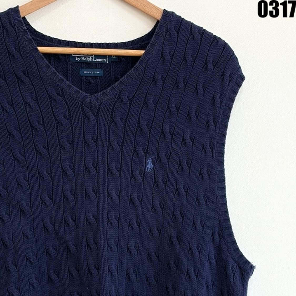 폴로 랄프로렌 정품 케이블 니트 베스트 XL  상품이미지2