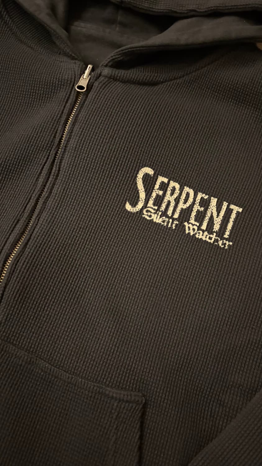 SNAKE BONE REVERSIBLE HOOD ZIP UP BLACK 상품이미지6